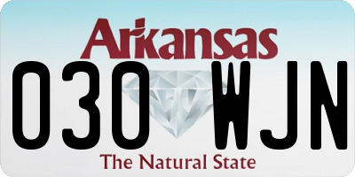 AR license plate 030WJN