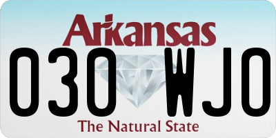 AR license plate 030WJO