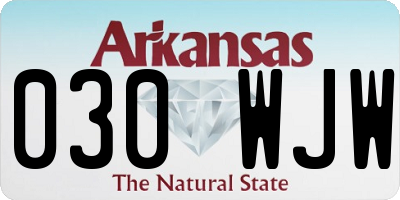 AR license plate 030WJW