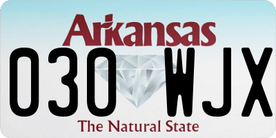 AR license plate 030WJX