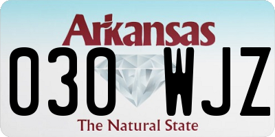 AR license plate 030WJZ
