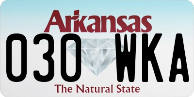 AR license plate 030WKA
