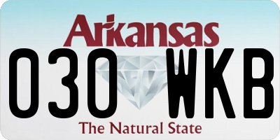 AR license plate 030WKB