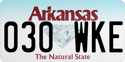 AR license plate 030WKE