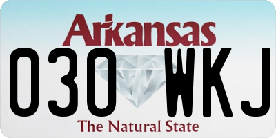AR license plate 030WKJ