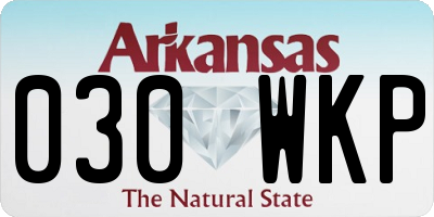 AR license plate 030WKP