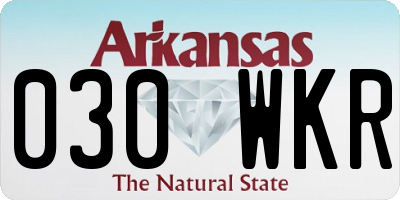 AR license plate 030WKR