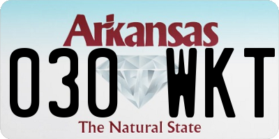 AR license plate 030WKT