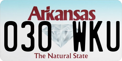 AR license plate 030WKU