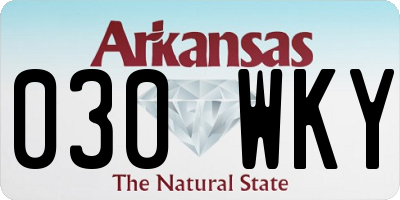 AR license plate 030WKY