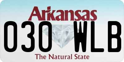 AR license plate 030WLB