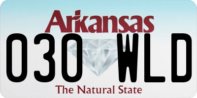 AR license plate 030WLD