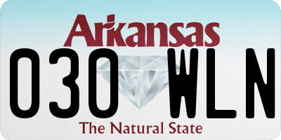 AR license plate 030WLN