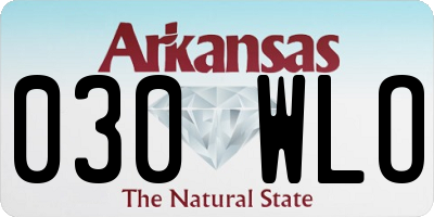 AR license plate 030WLO