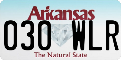 AR license plate 030WLR