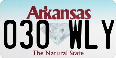 AR license plate 030WLY