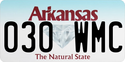 AR license plate 030WMC