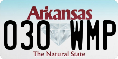 AR license plate 030WMP
