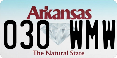 AR license plate 030WMW