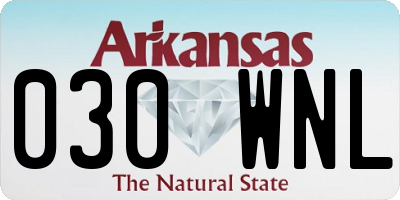 AR license plate 030WNL