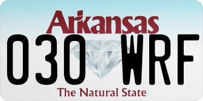 AR license plate 030WRF