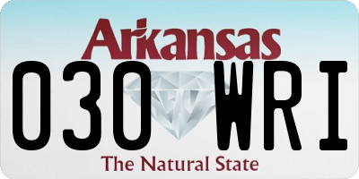 AR license plate 030WRI