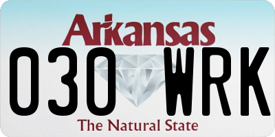 AR license plate 030WRK
