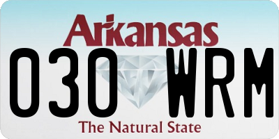 AR license plate 030WRM