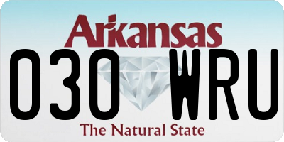 AR license plate 030WRU