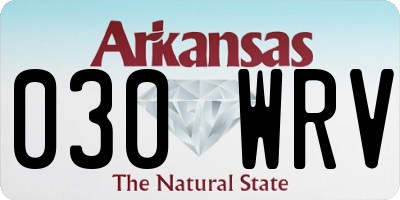 AR license plate 030WRV