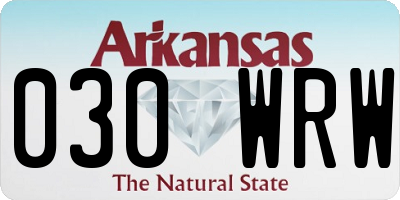 AR license plate 030WRW