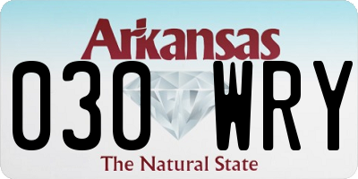 AR license plate 030WRY
