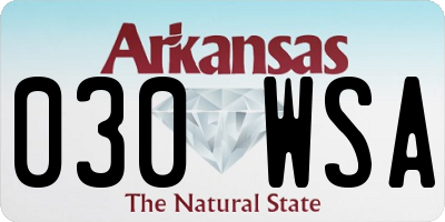AR license plate 030WSA