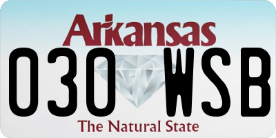 AR license plate 030WSB