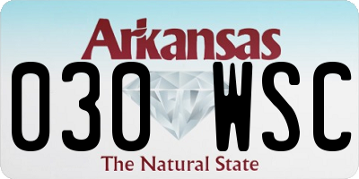 AR license plate 030WSC