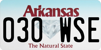 AR license plate 030WSE