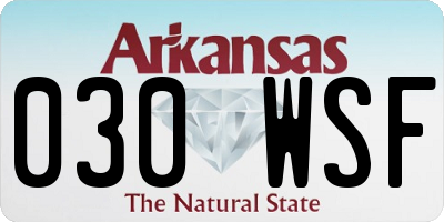 AR license plate 030WSF