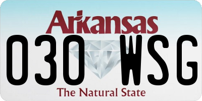 AR license plate 030WSG