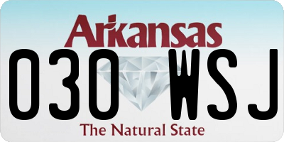 AR license plate 030WSJ