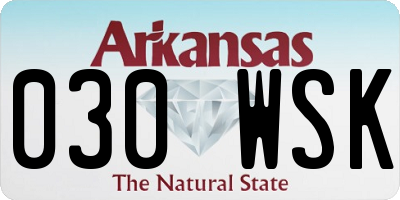 AR license plate 030WSK
