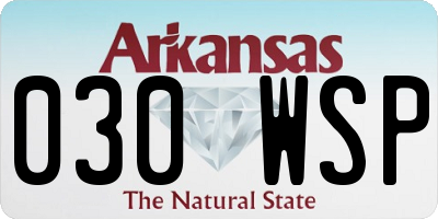 AR license plate 030WSP
