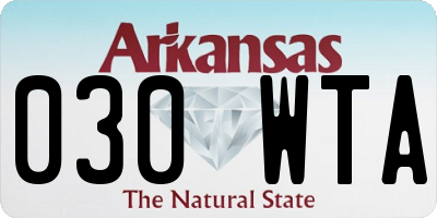 AR license plate 030WTA