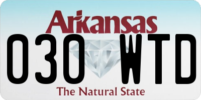 AR license plate 030WTD