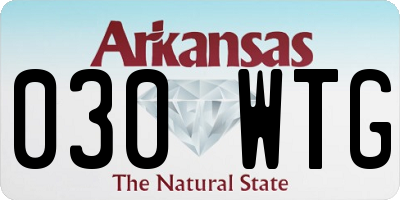 AR license plate 030WTG