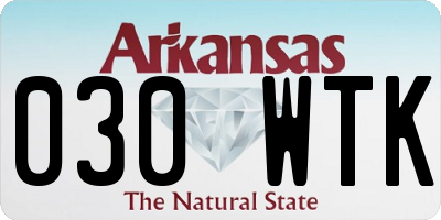 AR license plate 030WTK