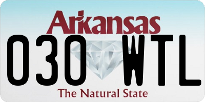 AR license plate 030WTL