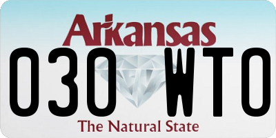 AR license plate 030WTO