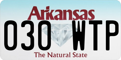 AR license plate 030WTP