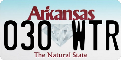 AR license plate 030WTR