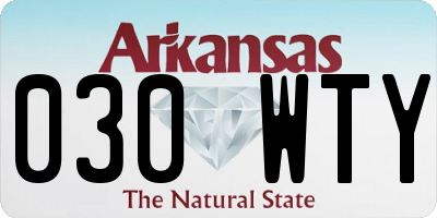 AR license plate 030WTY